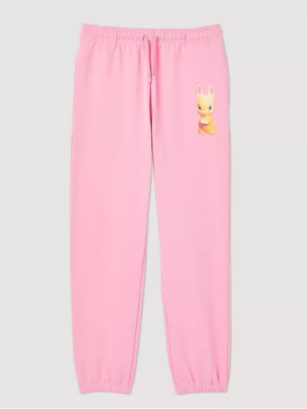 Sandro Pink Track Pants with Bunny Motif